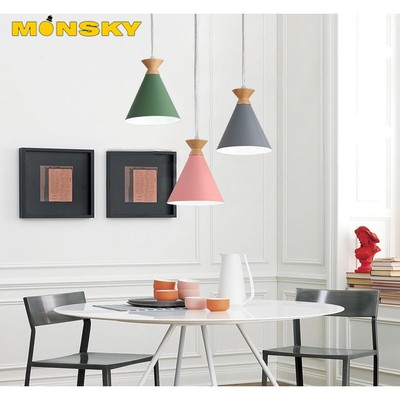 Bộ đèn thả MONSKY VICKY cao cấp kèm bóng LED chuyên dụng và đế ốp trần (T58)