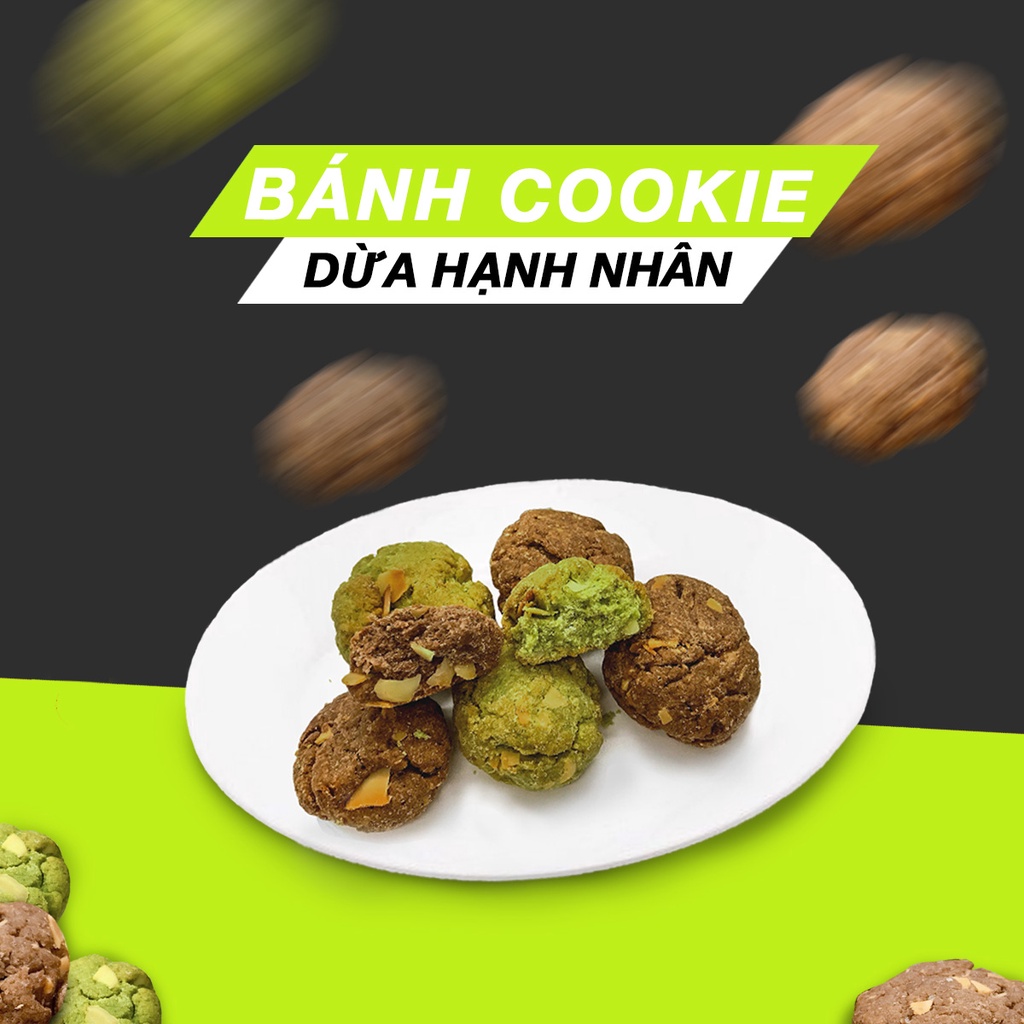 Bánh Cookies Dừa Hạnh Nhân Ăn Kiêng Cắt Lát EAT CLEAN/ KETO/ DAS