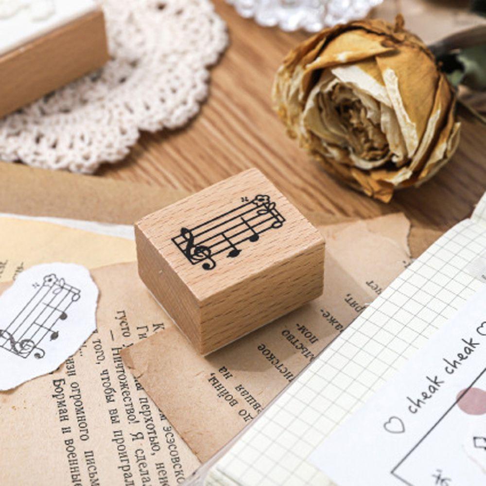 Con Dấu Bằng Gỗ Cao Su Dùng Trang Trí Sổ Tay DIY