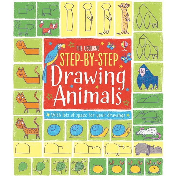 Sách - Anh: Step-by-step Drawings Animals