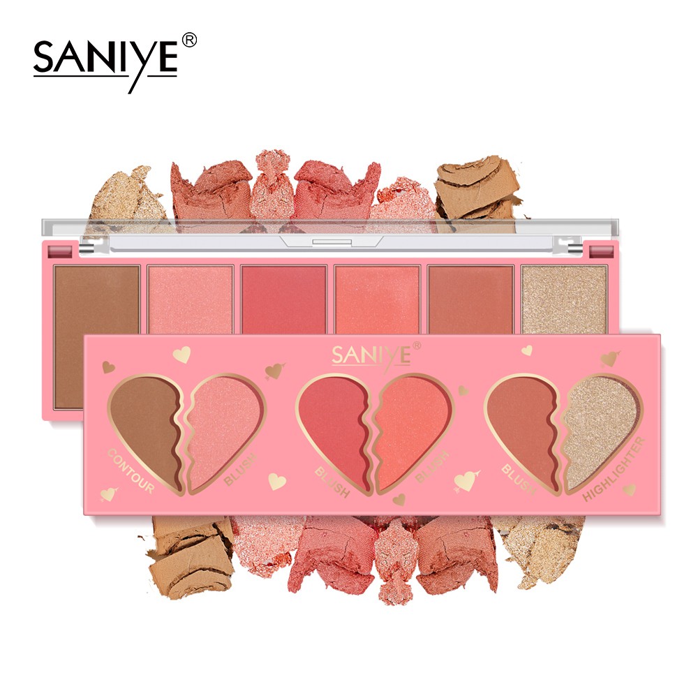 Bảng Phấn Trang Điểm SANIYE E0332 3 Trong 1 Gồm Phấn Má Hồng + Tạo Khối + Bắt Sáng 15g | BigBuy360 - bigbuy360.vn