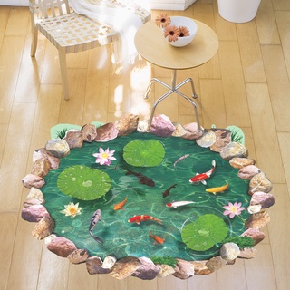 Decal dán tường Hồ cá 3D
