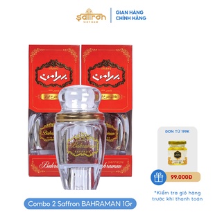 Nhụy Hoa Nghệ Tây Saffron Bahraman 2 hộp 1gram hộp