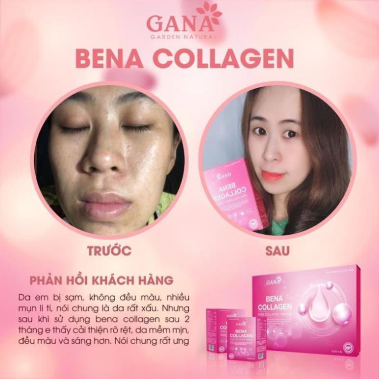 [HÀNG CHÍNH HÃNG]Bena Collagen GANA Hộp 30 Gói - Giúp Chống Lại Quá Trình Lão Hoá, Giúp Da Trắng Sáng, Căng Bóng Đều Màu