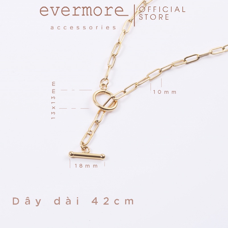 Dây chuyền chocker dạng xích khóa chữ T EVERMORE - D055