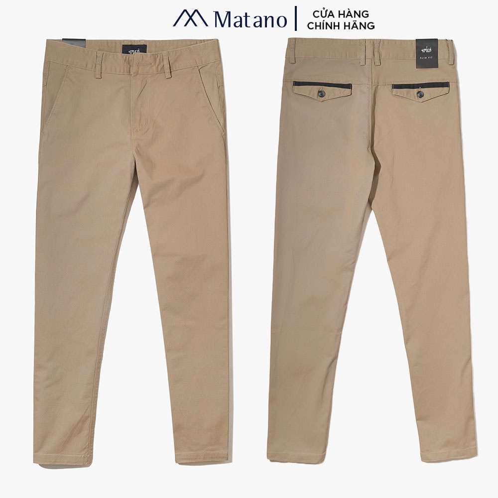 Quần kaki nam đẹp MATANO QK003 kiểu dáng dài, form slimfit tôn dáng, vải kaki cotton cao cấp co giãn