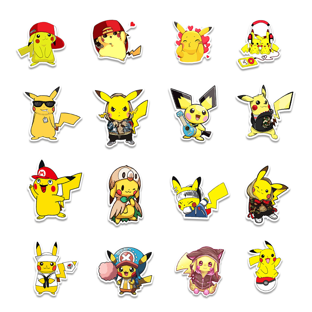 Set 50 Hình Dán Trang Trí Thiết Kế Hình Pokemon Đáng Yêu