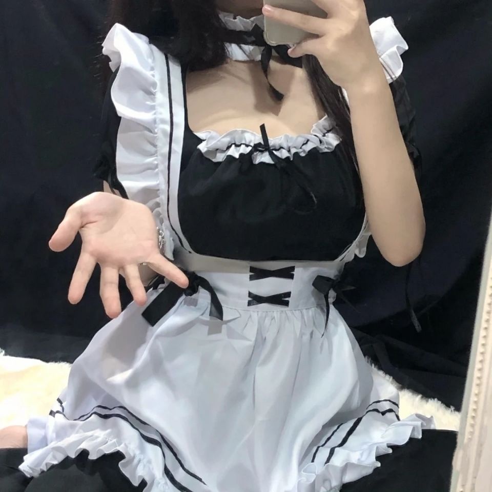 [Spot] Đầm hóa trang cô hầu gái phong cách Lolita Nhật Bản quyến rũ dễ thương