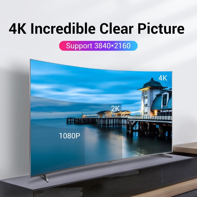 Dây Displayport VENTION Support 4K*60Hz - Hàng Chính Hãng
