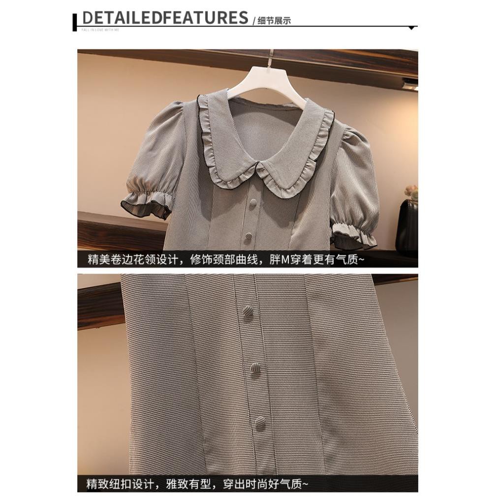 🌸Hàng Order🌸 Váy Bigsize Cổ Bèo Tay Bồng Đính Cúc Dọc Trẻ Trung Năng Động 🌸Hàng Quảng Châu | BigBuy360 - bigbuy360.vn