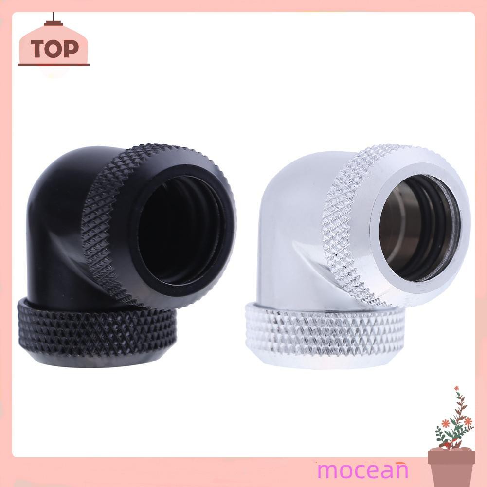 90 DEGREE Đầu Nối Ống Nước 90 Độ 14mm Od G1 / 4 Cho Pc