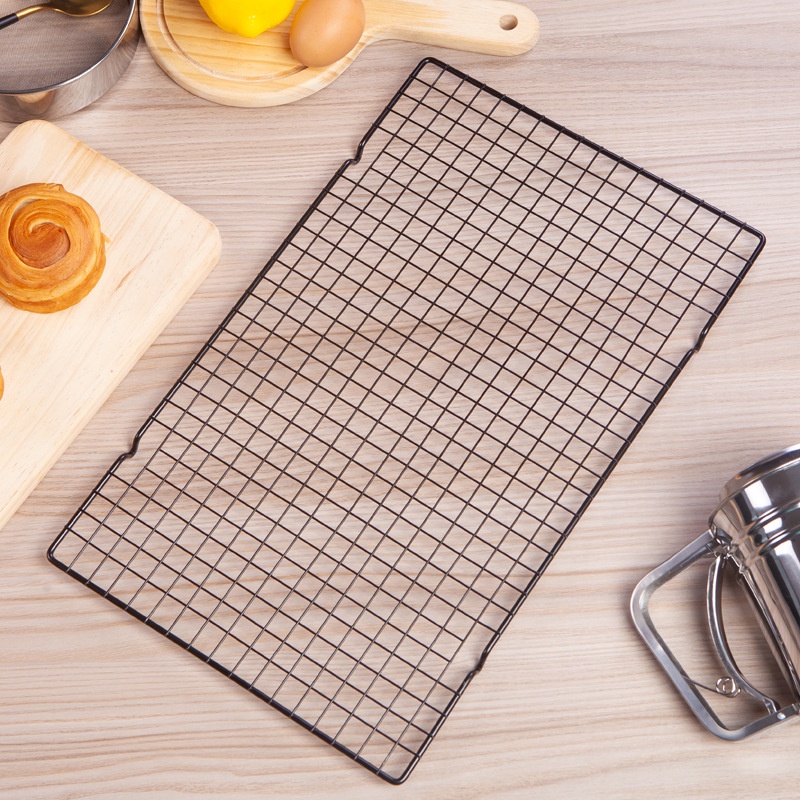 Vỉ hong bánh 1 tầng bằng inox đen