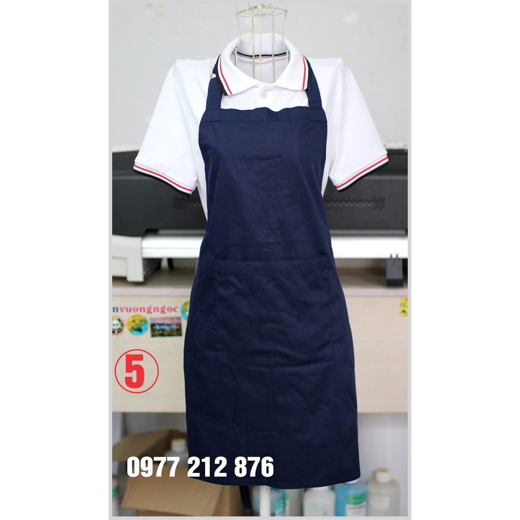 In tạp dề đồng phục - tạp dề dài nhiều màu sắc