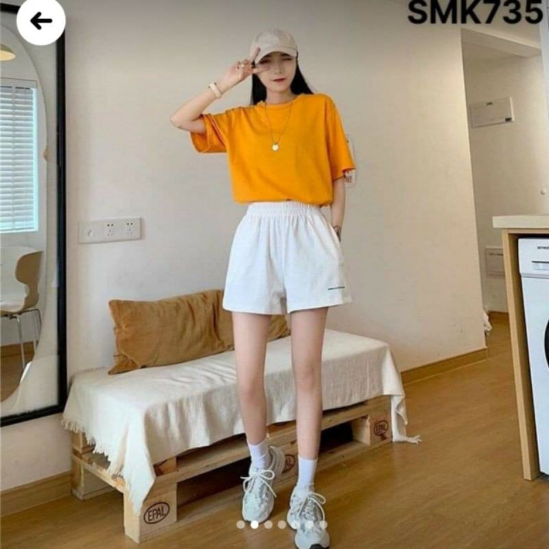 [Mã WASTUP5 giảm 10% tối đa 20K đơn 99K] QUẦN ĐÙI NỮ QUẦN SHORT ĐŨI CẠP CHUN THÊU CHỮ ( thoải mái- mát mẻ ) | BigBuy360 - bigbuy360.vn