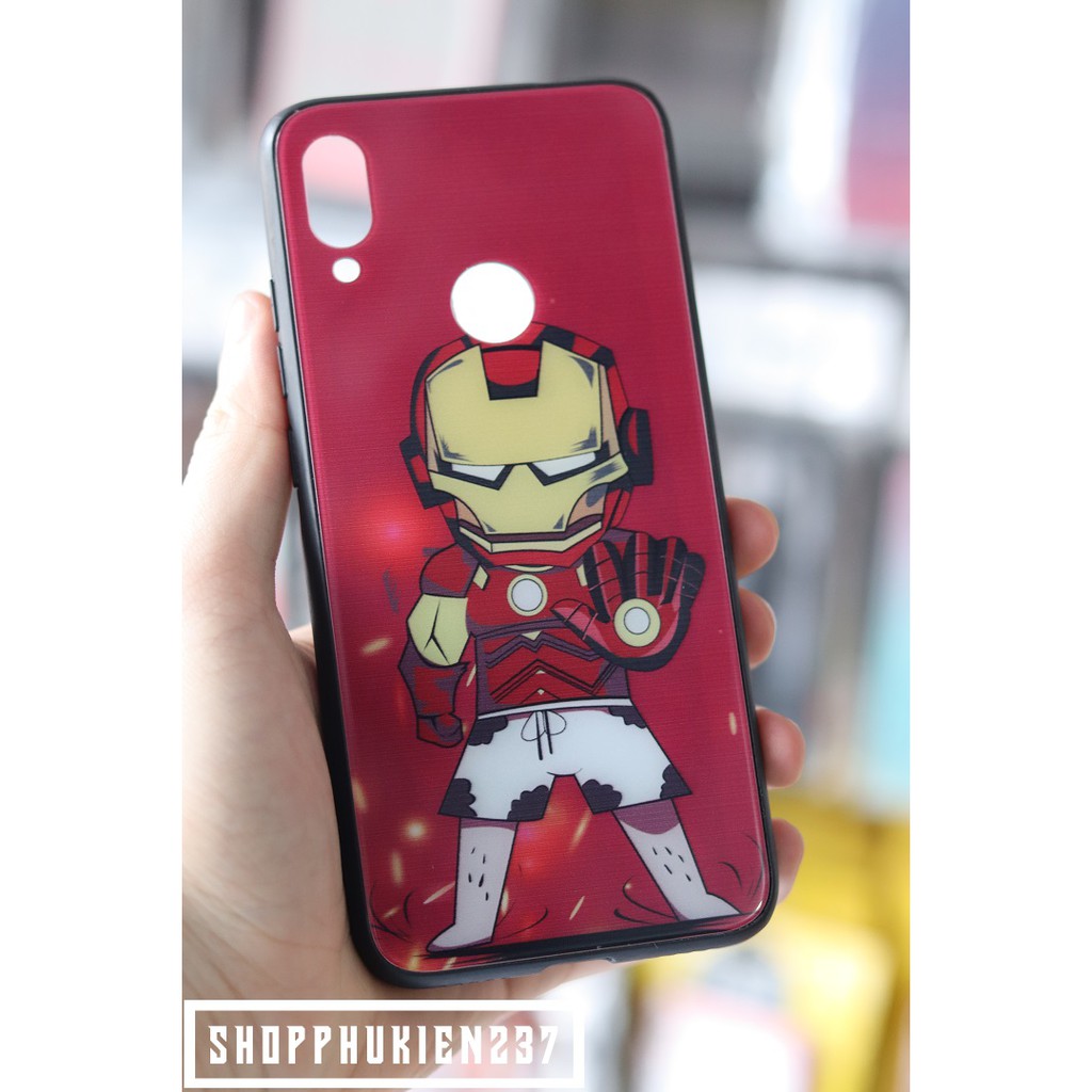 [Freeship toàn quốc từ 50k] Ốp Lưng Xiaomi Redmi Note 7 , Note 7 Pro Ốp Kính Cường Lực Có Hình Siêu Anh Hùng