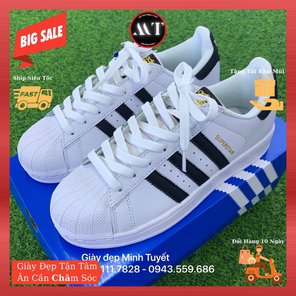 Giày Sneaker Super-Starr Trắng sọc đen thể thao Nam Nữ chất lượng cao, giá rẻ tốt nhất thị trường Hà Nội - toàn quốc