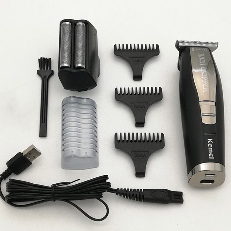 Máy cạo râu tóc Kemei cạo đầu trọc 0mm dành cho nam