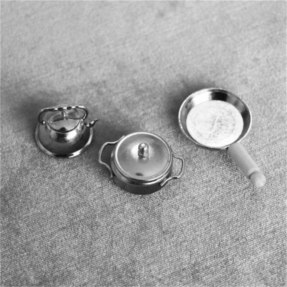 Set 3 Nồi Nấu Ăn Thu Nhỏ Tỉ Lệ 1 / 12