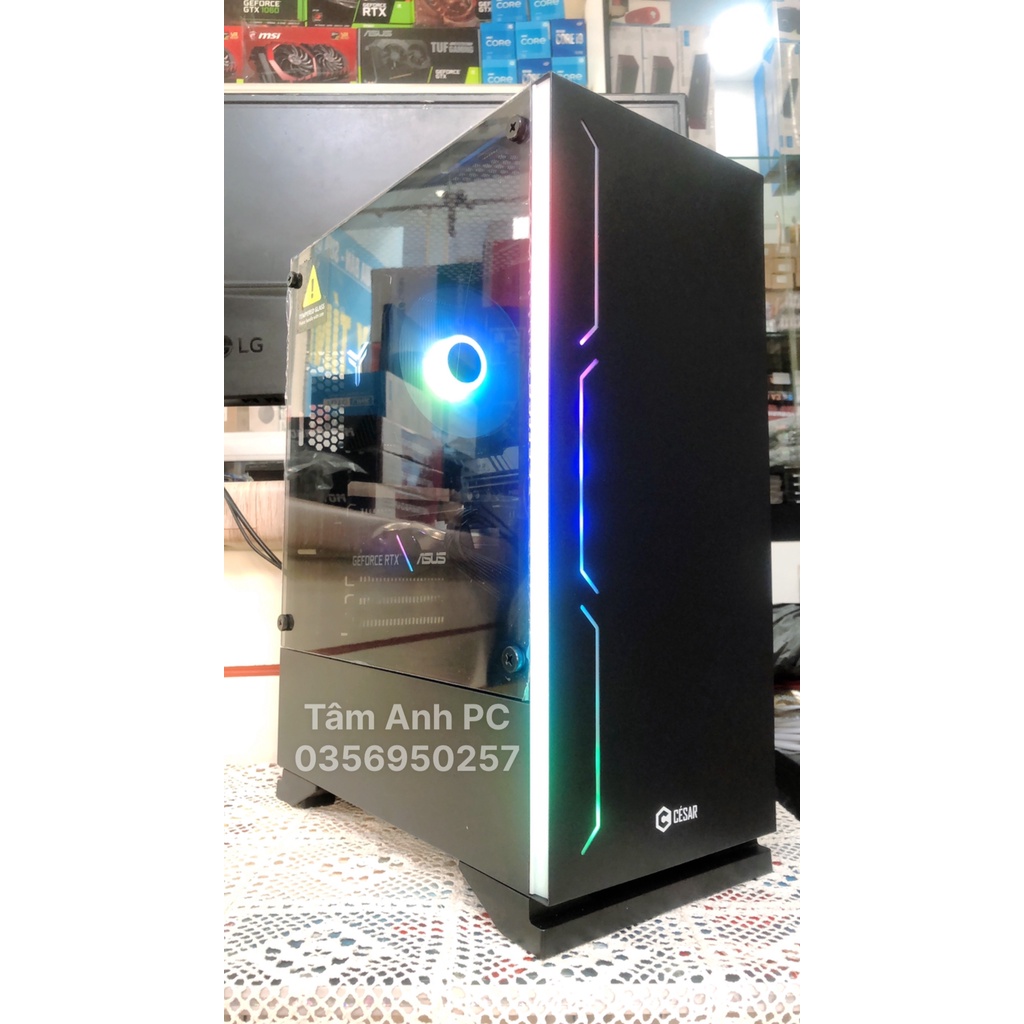 Vỏ Cây Máy tính bàn PC Cesar SNOW Black/White