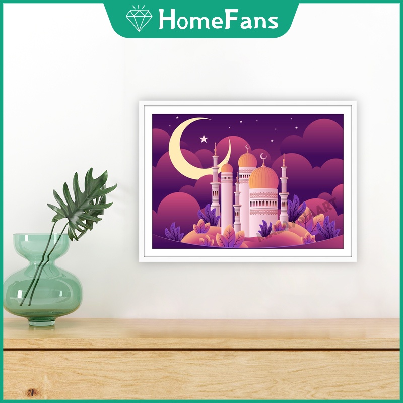 Bộ tranh đính đá tự làm kích thước 40*50CM trang trí tường