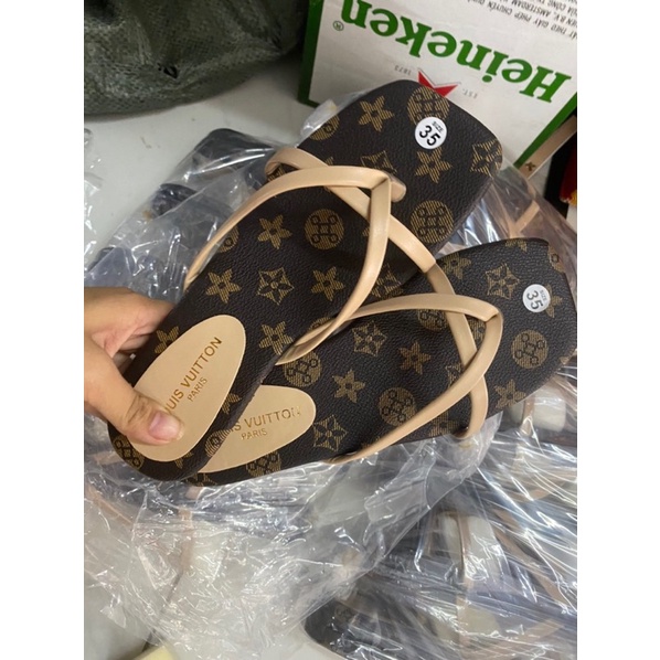 Dép kẹp đế bệt LV H2STORE 3 màu sang chảnh .