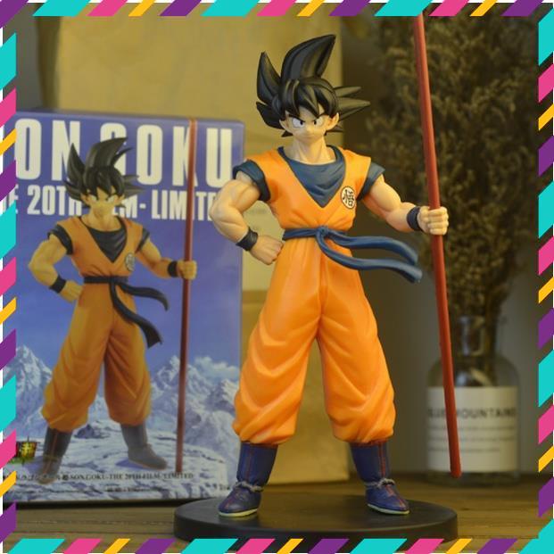 Mô Hình Dragon Ball Songoku Cầm Gậy - Hàng Cao Cấp, Cao 27cm FullBox