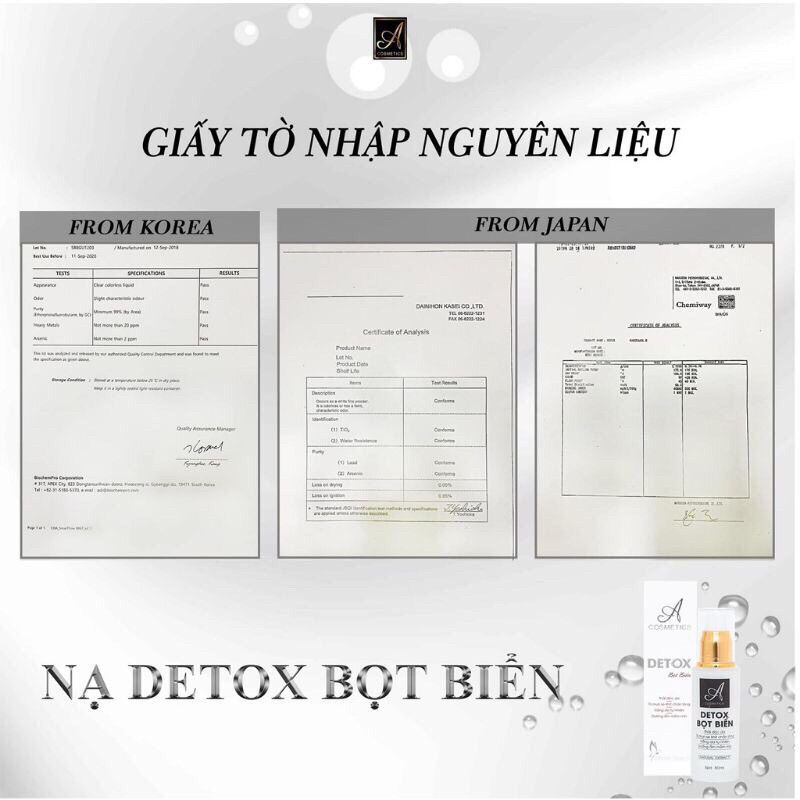 THẢI ĐỘC DETOX BỌT BIỂN CHÍNH HÃNG A COSMETICS