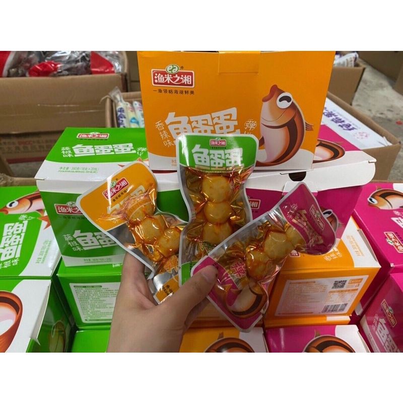 Chả cá viên tẩm vị 1 hộp 20 gói (20gr/gói) | BigBuy360 - bigbuy360.vn