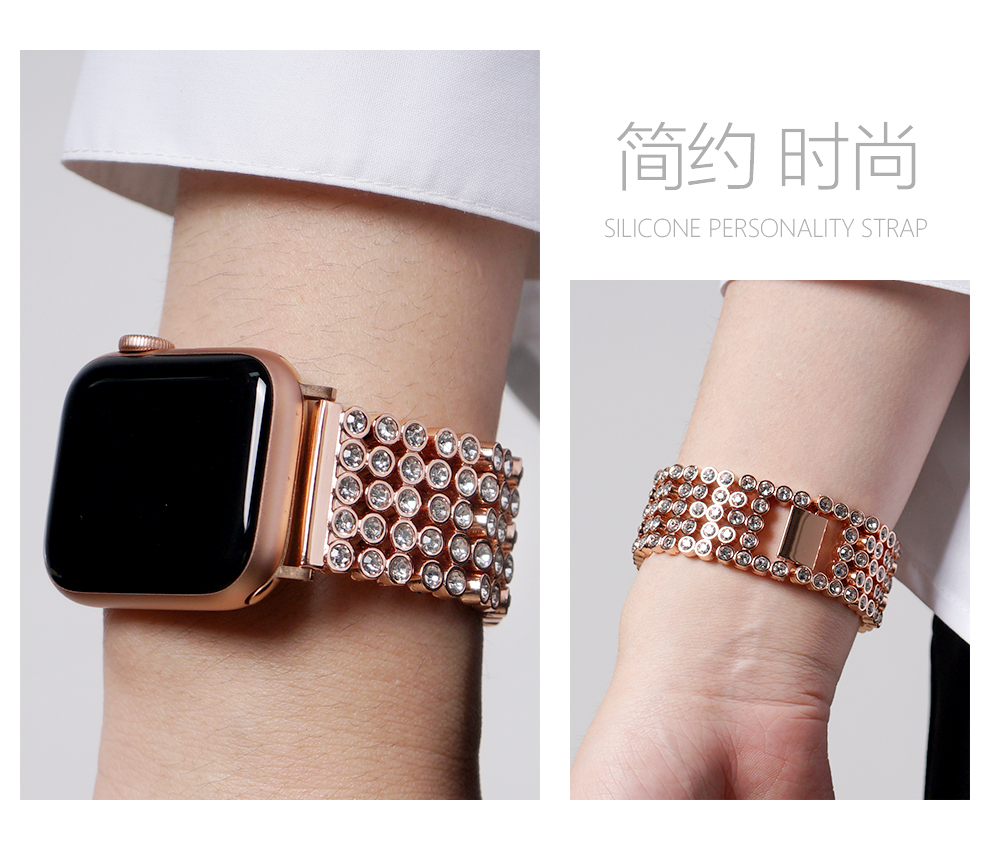 Dây Đeo Dạng Chuỗi Hạt Cho Đồng Hồ Thông Minh Apple Watch 2 3 4 5 6