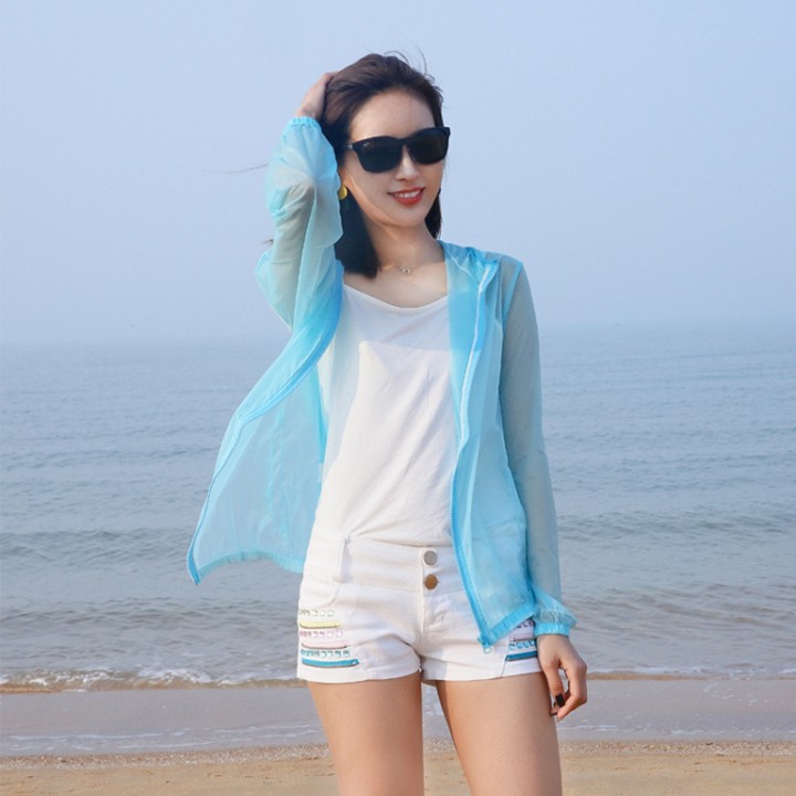 Áo Khoác Gió Nữ Chống Tia UV Siêu Mỏng Nhẹ Đi Biển Đi Tập Gym Nhiều Màu Lựa Chọn | BigBuy360 - bigbuy360.vn