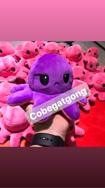 Bạch tuộc nhồi bông cảm xúc có đèn- Reversible Octopus