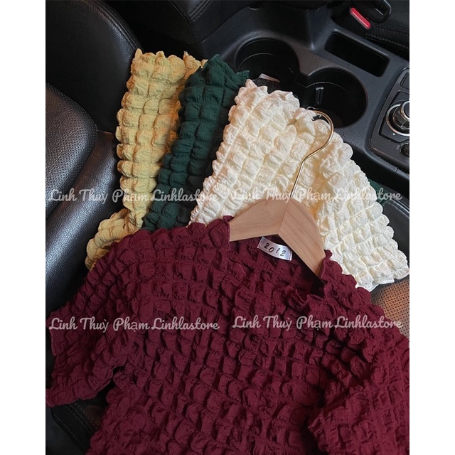 ÁO CROPTOP XỐP NHĂN HÀN QUỐC / ÁO CROP BASIC LINHLA (ảnh thật +video)