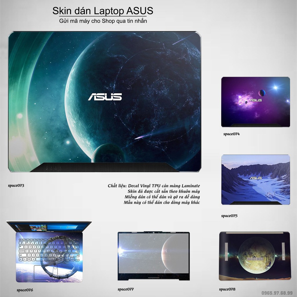 Skin dán Laptop Asus in hình không gian _nhiều mẫu 13 (inbox mã máy cho Shop)