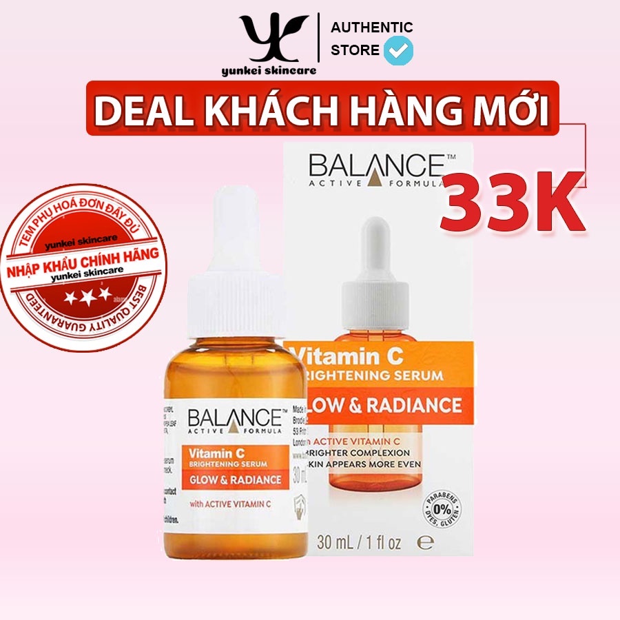 Serum dưỡng sáng da, mờ thâm Balance Active Formula Vitamin C Brightening