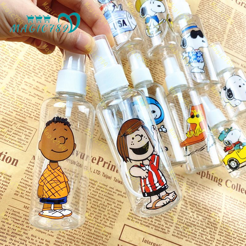 Chai Xịt Rỗng 50 / 100ml Bằng Nhựa In Hình Snoopy Dễ Thương