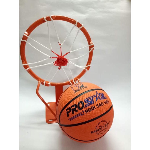 Combo khung bóng rổ 30cm kèm bóng rổ số 5