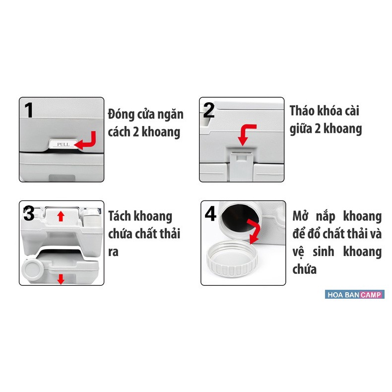 Toilet Di Động Dã Ngoại, Cắm Trại | Dung Tích 20L