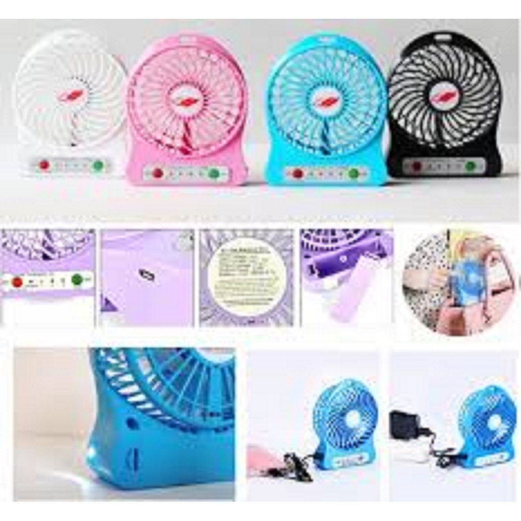 QUẠT TÍCH ĐIỆN CẦM TAY CHÂN SẠC USB