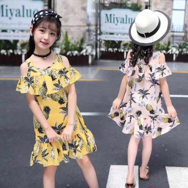 FREESHIP ĐƠN 99K_(H1)Váy lanh đũi cho bé (10-22kg)