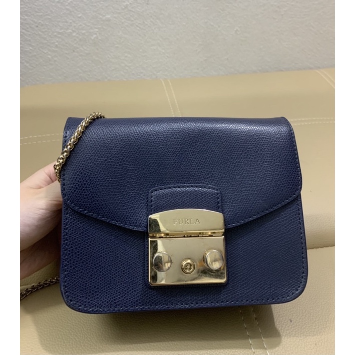 ( HÀNG CHUẨN AUTH 100%) túi mini furla màu navy