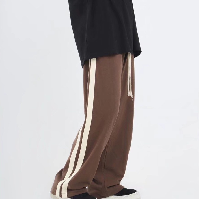 Quần Dài Dáng Rộng Suông Kẻ Sọc Bên Hông Thoải Mái Thời Trang Phong Cách Hàn Quốc Cho Nam Size M-3XL