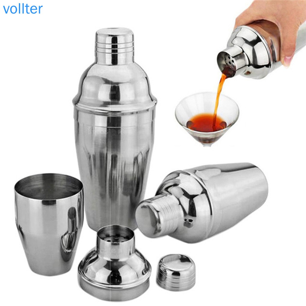 Bình lắc cocktail bằng thép không gỉ nhiều kích cỡ tùy chọn tiện dụng