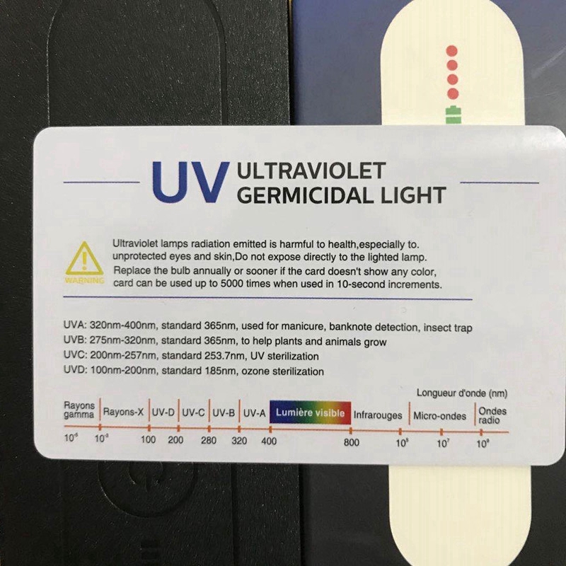 Thẻ Thử Điện Bằng Tia uvc Siêu Tím Tái Sử Dụng Được Kèm 5000 Thẻ Thử uv