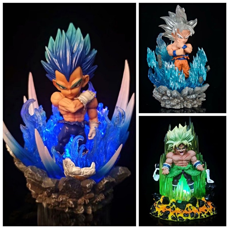 Mô hình Dragon Ball Nhân Vật Goku Ultra Instinct, Vegeta, Broly Hiệu Ứng Led