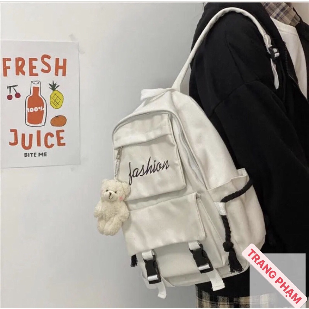 Balo Đi Học Ulzzang Basic Nam Nữ, Ba Lô Fashion Giá Rẻ Chống Nước