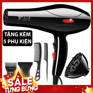 Máy Sấy Tóc Tạo Kiểu Deliya Công Suất Lớn 2200W Cao Cấp [Tặng Kèm 5 Phụ Kiện]