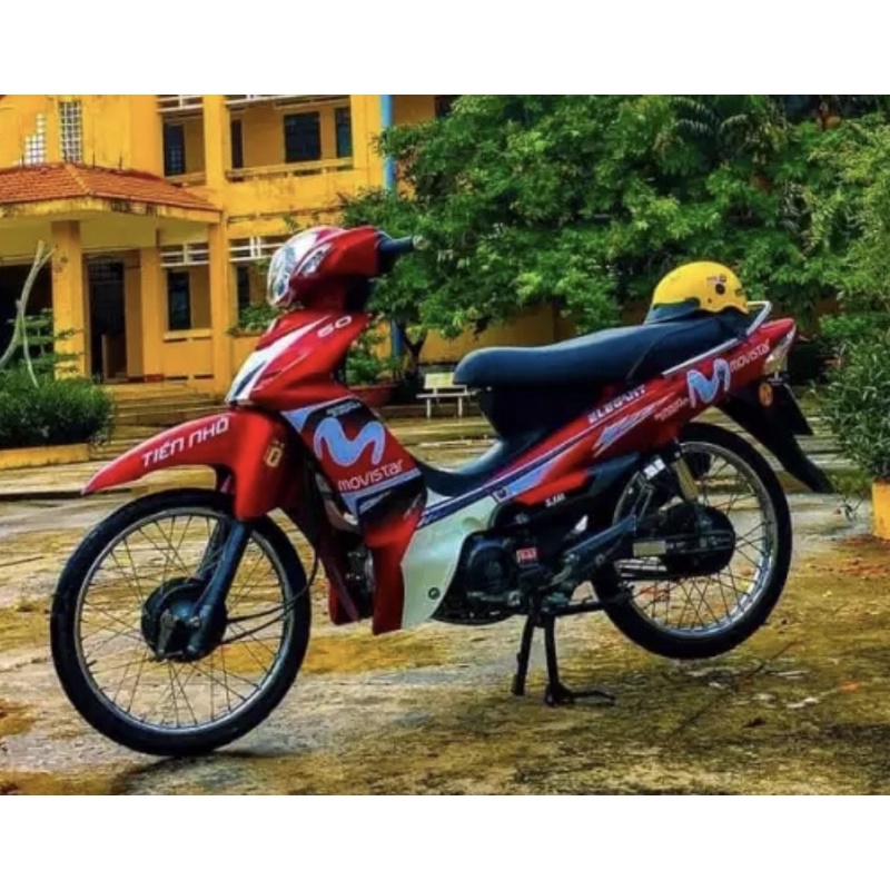 Tem rời xe Elegant 2016 movistar đỏ đen (rời)