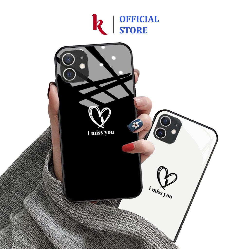 Ốp lưng iphone kính cặp đôi Mèo Tim case 14plus 14 pro max 13 12 promax 11 mini 6 6s 7 8 plus x xr xs Se