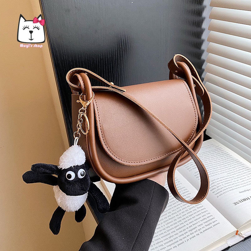 Túi Đeo Chéo Màu Trơn Thiết Kế Đơn Giản Thời Trang Mới