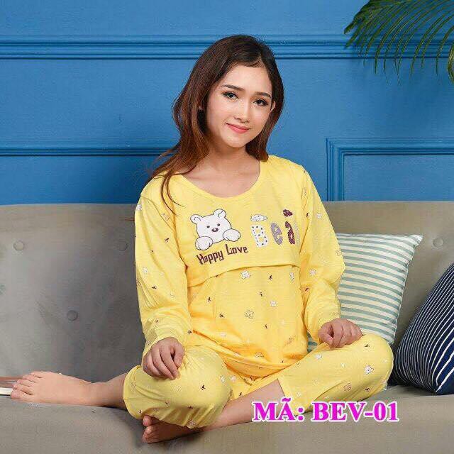 Bộ đồ sau sinh cotton Happy love